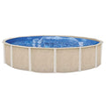 Embassy Pool Co Fiesta Key 15 Foot x 52 Inch Round Swimming Pool Package Gray