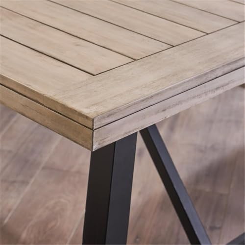 Noble House Estelle 3-Piece Indoor Acacia Wood Picnic Set Grey