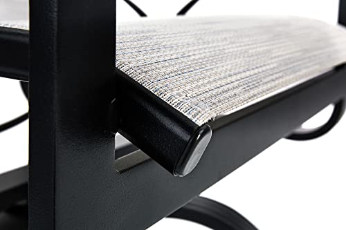 Winston Palazzo Sling High Back Swivel Balcony Stool Black Night/Blue Blush