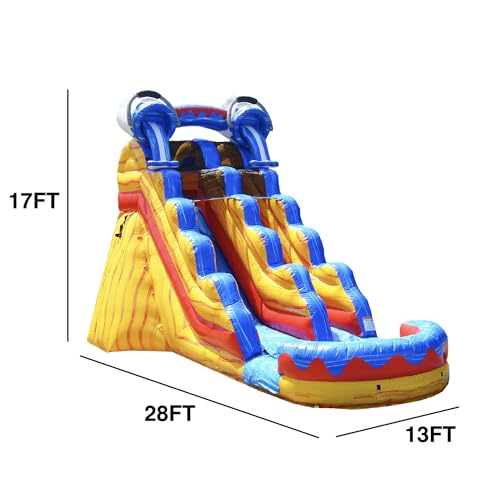 JumpOrange 15' Splash Commercial Grade Inflatable Water Slide with Pool Splash
