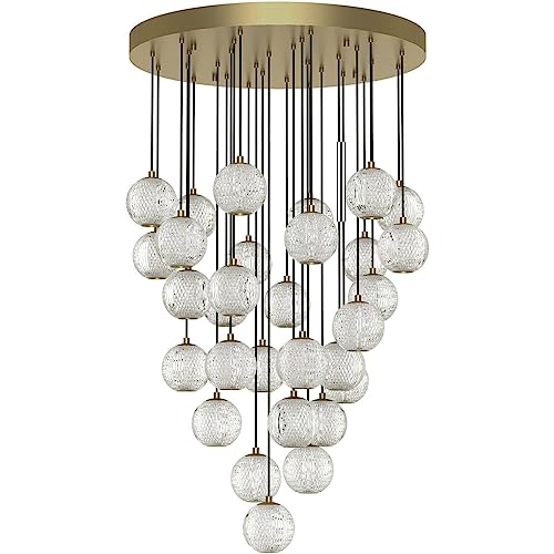 Alora Lighting Marni Pendant LED Natural Brass Silver