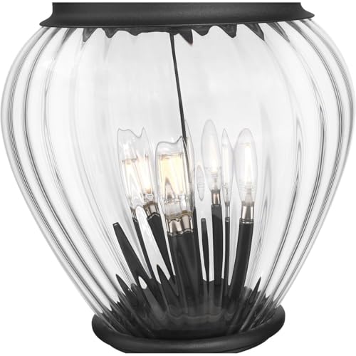Z-Lite Davina 4 Light Post Light 108" Black