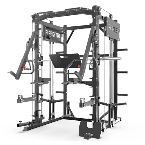 RitKeep Fitness PMAX-4750 Dual Plate Loaded Smith Machine Black (Plus)