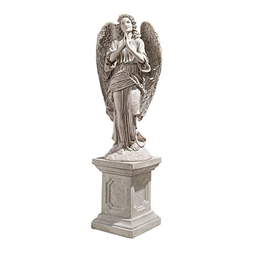 Design Toscano Grand Basilica Praying Angel Garden Statue Antique Stone