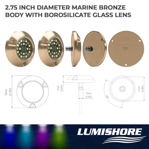 Lumishore SMX94 Eclipse Full Color Surface Mount LED Underwater Light RGBW