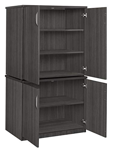 Regency Legacy Stacking Set with Storage Cabinets Ash Grey