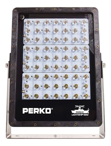 Perko 1643100S0B Lightship 100 High Performance LED Spotlight 13,300 Lumens Black