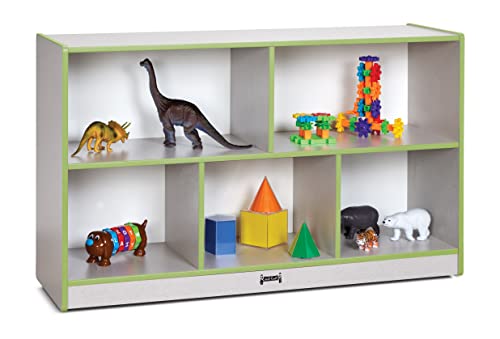 Jonti-Craft Rainbow Accents Low Single Mobile Storage Unit Key Lime Green