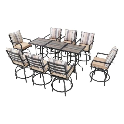 PatioFestival 11-Piece Outdoor Bistro Set Beige