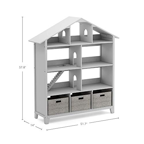 Martha Stewart Kids' Deluxe Dollhouse Bookcase Grey