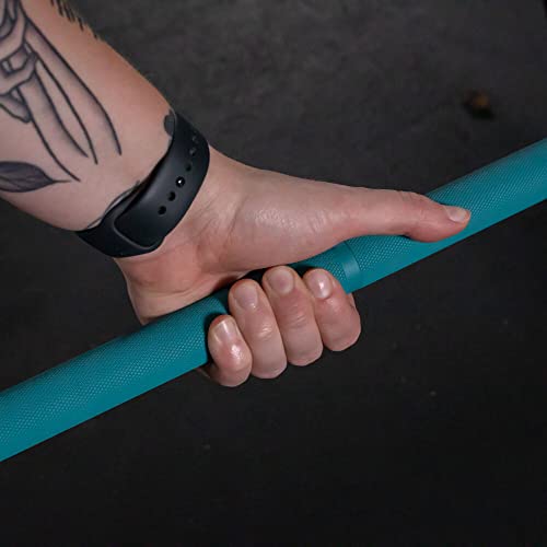Titan Fitness Women's Teal Cerakote 15 KG 25MM Barbell - USA Made Multipurpose Bar