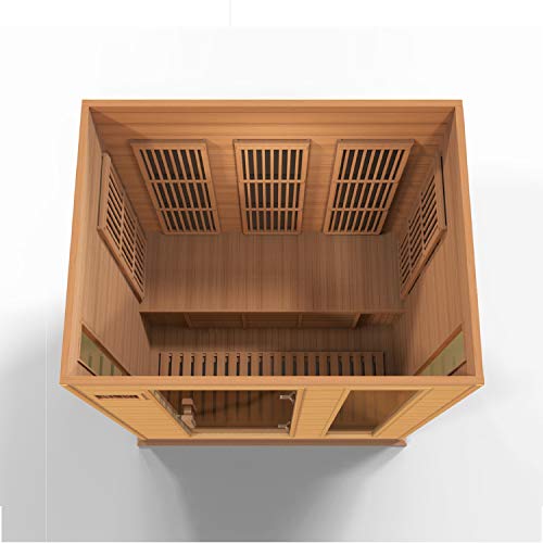 MAXXUS 3 Per Low EMF FAR Infrared Carbon Canadian Red Cedar Sauna Red