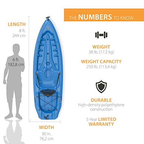 Lifetime Lotus Sit-On-Top Kayak with Paddle (2 Pack) Blue