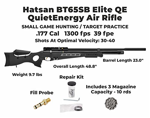 Wearable4U Hatsan BT65SB Elite Quiet Energy .177 Cal Air Rifle Bundle with 500 Pellets & 100 Targets