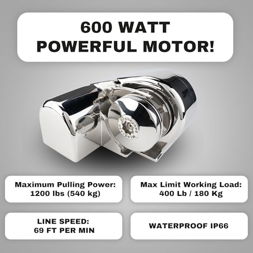 South Bend Components S612 Horizontal Windlass Anchor System 600W 12V DC Stainless