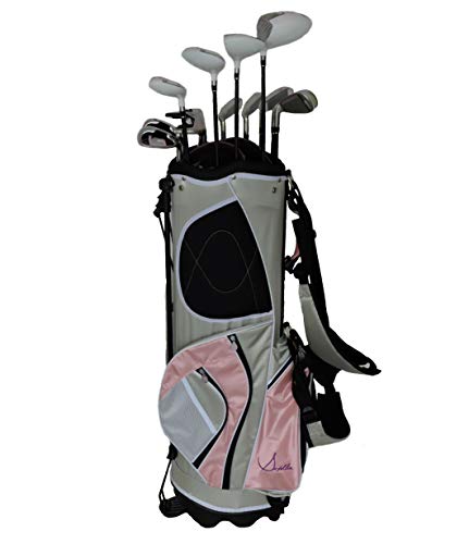 Sephlin Signature Women's 13-Piece Right Hand Golf Club Set with Bag Gray/Pink/Silver