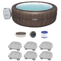 Bestway Coleman St Moritz AirJet Inflatable Hot Tub with EnergySense Cover & 6-Pack of SaluSpa Spa Seats