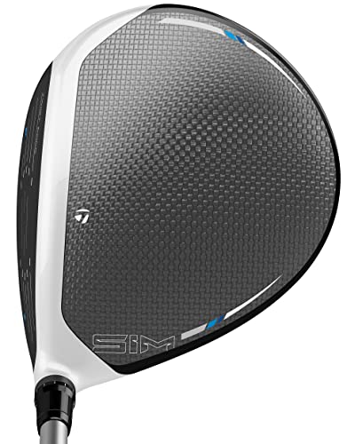TaylorMade SIM MAX-D Driver, UST Mamiya Helium 5 Shaft, 10.5 Degree Loft, Right Hand, Regular Flex Black, Titanium, Blue
