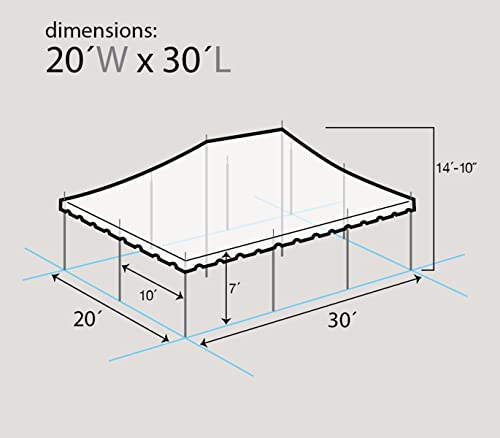 TentandTable Premium 20' x 30' Canopy Tent White