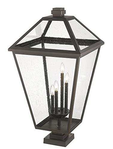 Z-Lite Talbot Outdoor Post Light, 4-Light, 240 Watts, Black