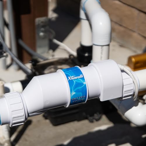 XtremepowerUS Universal 25 Saltwater Chlorinator System with 25k-Gallon Flow Switch Salt Cell Bundle White