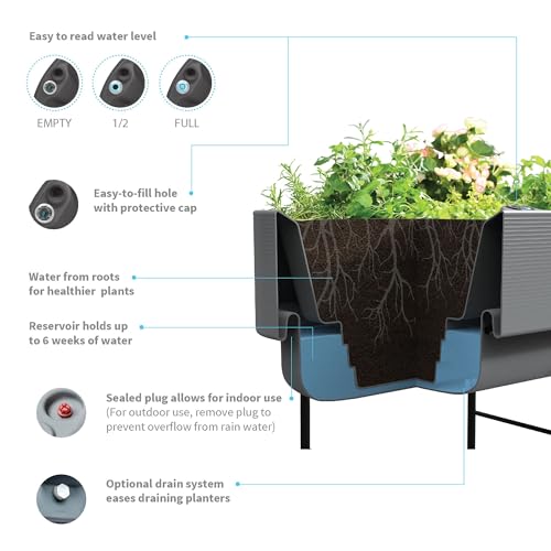 Crescent Garden Nest Indoor/Outdoor Raised Garden-Bed Planter Box 22-Inch x 44-Inch Olive
