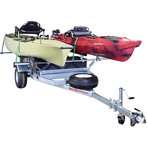 Malone Megasport 2-Boat Bunks Trailer Package Gray