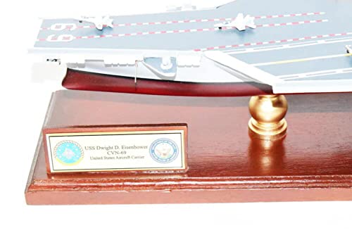 Squadron Nostalgia LLC USS Dwight D. Eisenhower CVN-69 24" Mahogany Scale Model Navy