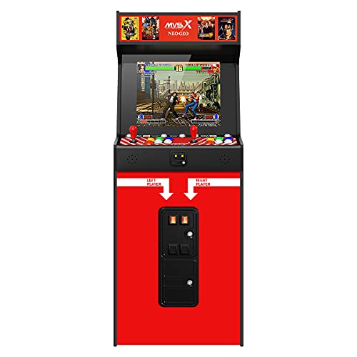 UNICO NEOGEO MVSX Arcade with 50 SNK Retro Games, 17" Screen Red