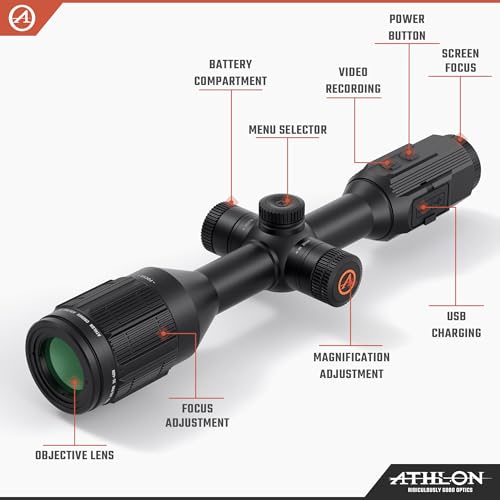 Athlon Optics Cronus ATS Pro Thermal Rifle Scope with Ballistic Calculator Black