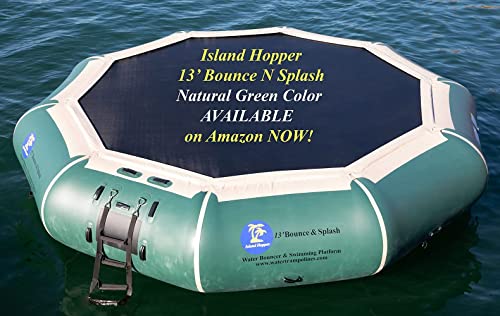 Island Hopper 13' Bounce N Splash Padded Water Bouncer Yellow