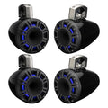 KICKER 2 Pair KMTCXL65 6.5" 300W Peak Multicolor LED Marine Tower Speakers Black