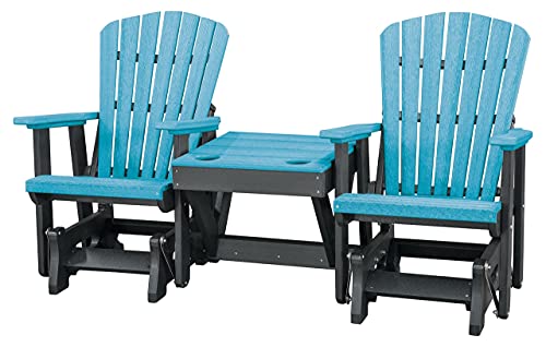 American Furniture Classics Double Glider Aruba Blue/Black