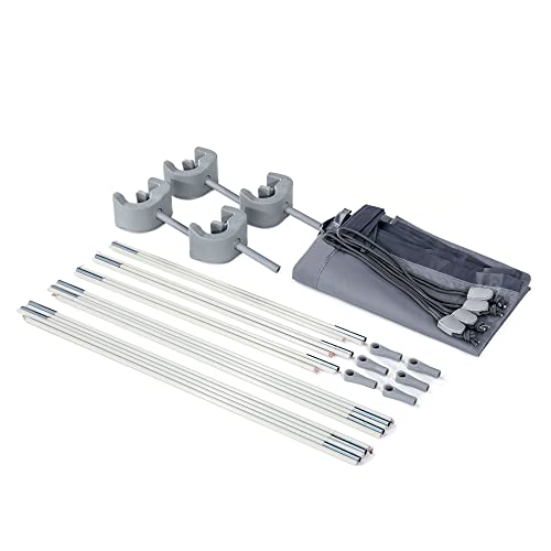 Intex Oval Above Ground Swimming Pool Set Gray Blue