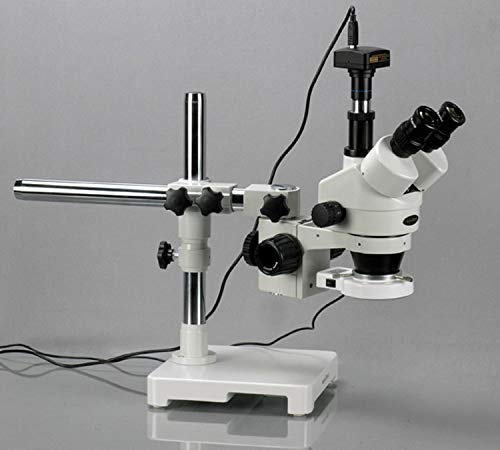 AmScope Digital Trinocular Stereo Zoom Microscope 7X-90X Magnification Clear