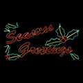 Generic LED Rope Light Seasons Greetings with Holly Motif 96 Inch