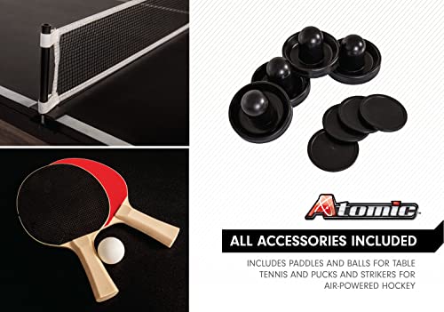 Atomic Northport 3-in-1 Dining Table with Air-Powered Hockey and Table Tennis Black - Northpoint - Air Hockey/Table Tennis