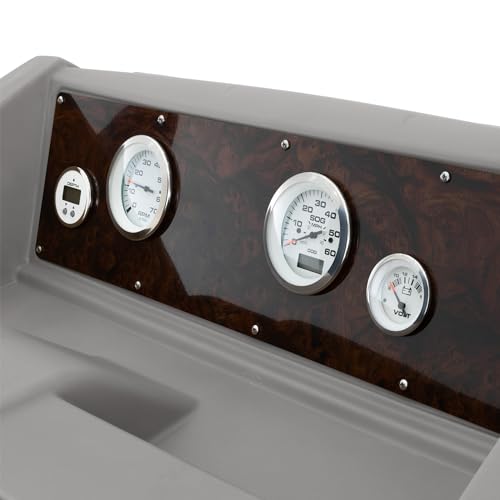 DeckMate Luxury Console with Premium Gauge and Switch Package Burlwood Gray/Blue/Charcoal