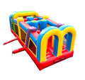 Pogo Bounce House Crossover Rainbow Inflatable Obstacle Course 19.5x8x7.5 Ft