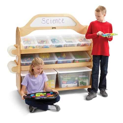 Jonti-Craft STEAM Multimedia Cart Natural Wood