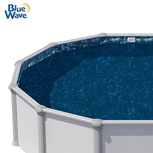 Blue Wave Emerald Coast Oval Overlap Pool Liner 18x33 Blue
