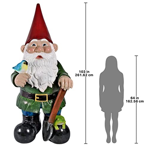 Design Toscano Gottfried the Giant's Bigger Brother Garden Gnome Statue Multicolored