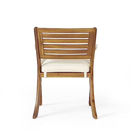 Christopher Knight Home Hermosa 5-Pc Acacia Wood Dining Set Teak Finish