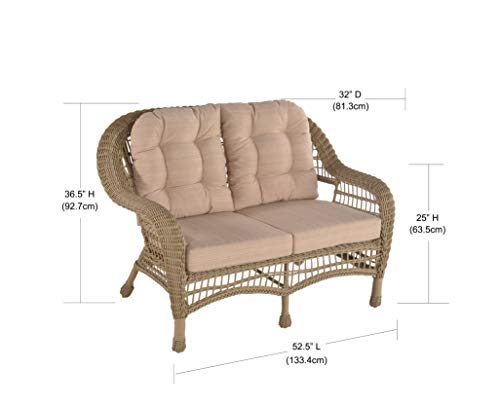 WUnlimited Saturn Collection Outdoor Garden Patio Loveseat Chair Light Brown