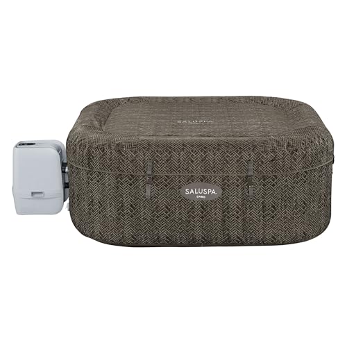 Bestway SaluSpa AirJet Inflatable Square Hot Tub 140 Jets Brown