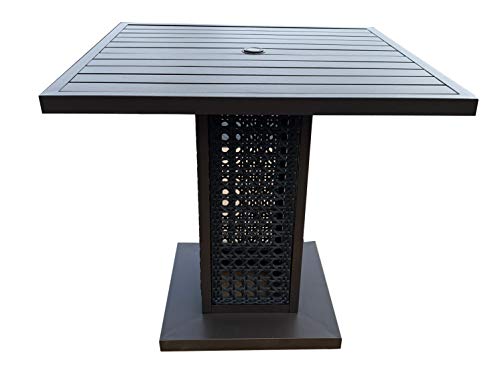 Bridgeton Moore Monterey Outdoor Pub Patio Bar Dining Set of 5 Black