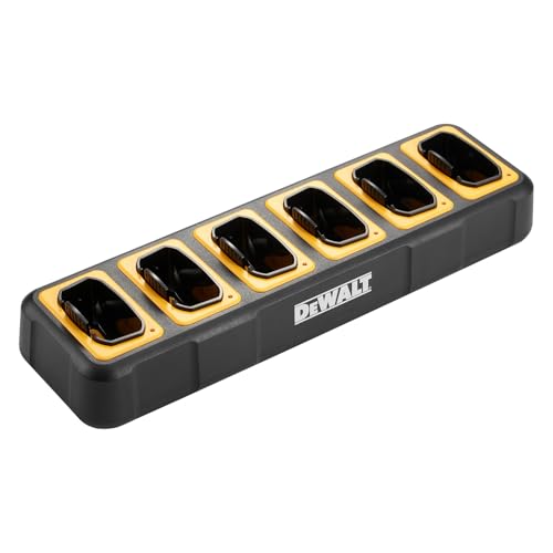 DEWALT DXFRS800 Heavy Duty Walkie Talkies Bundle with Remote Speaker Microphones, 6 Pack Black/Yellow