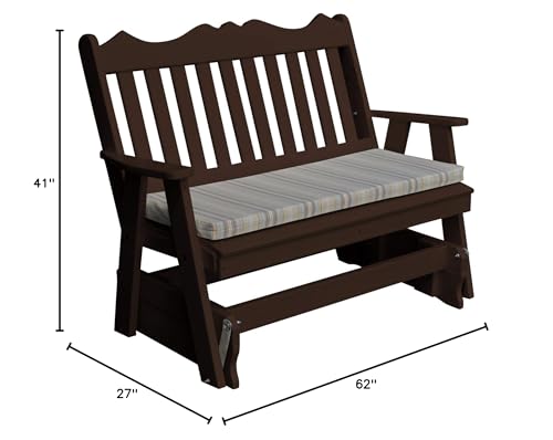 A & L Furniture Co. Royal English Recycled Plastic 5ft Glider Chair