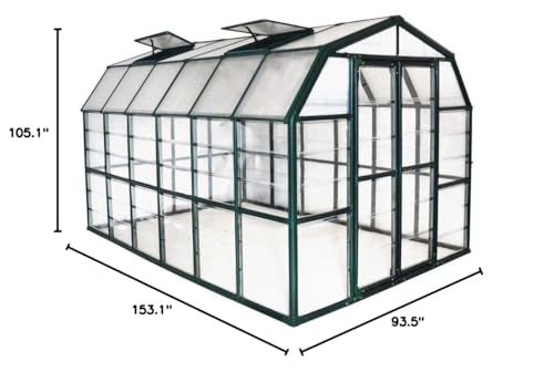 Palram Canopia Grand Gardener 8' x 12' Greenhouse Dark Green