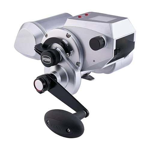 PENN Fathom Electric Fishing Reel Kit with Battery and Charger Silver/Black